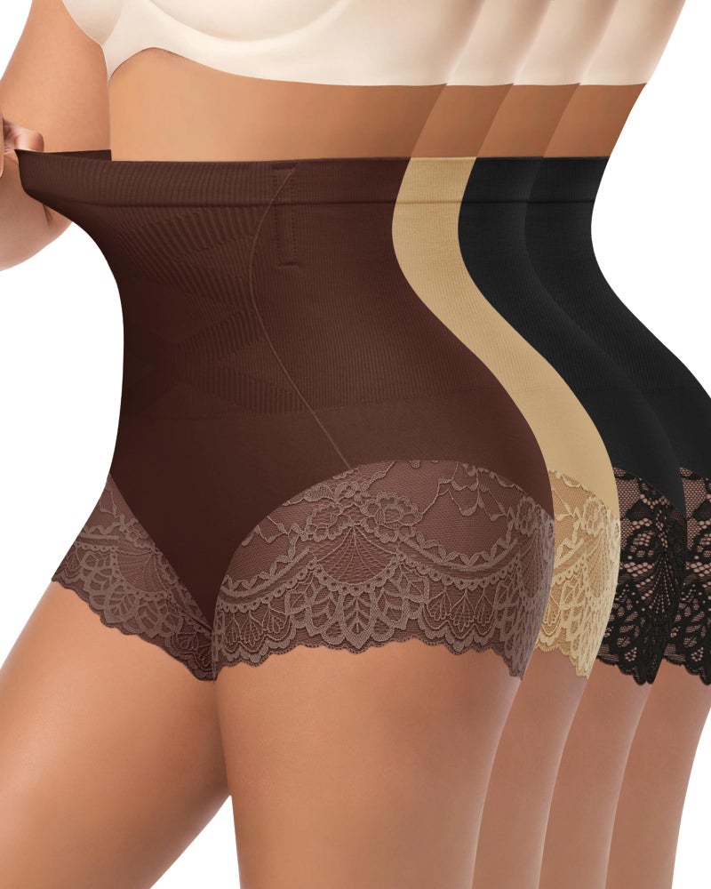 MIOTAN Women's Underwear Pack High Waisted Tummy Control Ladies Panties Postpartum Shorts body shaper girdle Compression Post Partum, Mult-XL Multicolor - Image 1