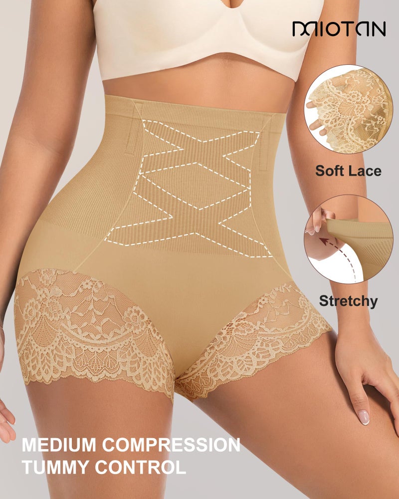 MIOTAN Women's Underwear Pack High Waisted Tummy Control Ladies Panties Postpartum Shorts body shaper girdle Compression Post Partum, Mult-XL Multicolor - Image 4
