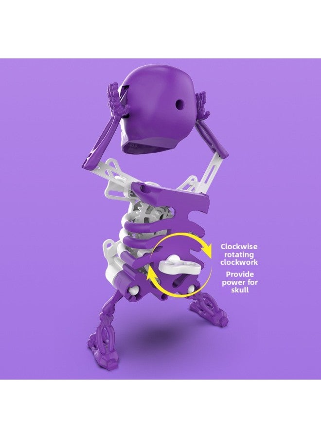 Loquat ProDuct Skull Clockwork Dancing Skull Man 3D Printing Luminous Stereo Creative Skull Villain-Color:White - Image 4