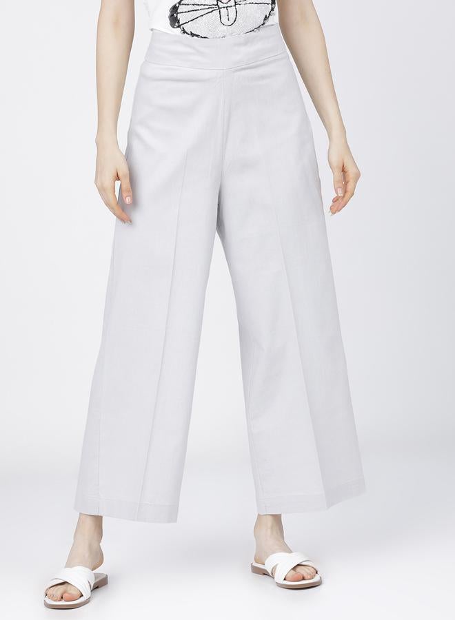 Tokyo Talkies Solid High Rise Flared Trousers - Image 1