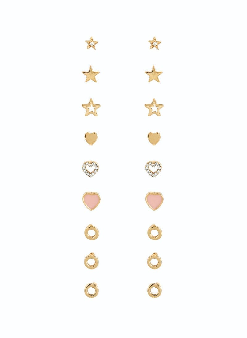 AMICA Assorted Metallic Set of 9 Earrings - Image 1