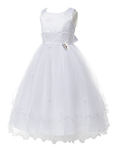 OLIVIA KOO Girls Graceful First Communion Dress (10, White) - Image 3