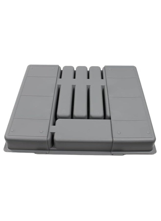 Happy Home Kitchen Drawer Cutlery Organizer Tray - 5 Slot Cutlery Holder Expandable to 7 Slots 50*34cm  - Image 4