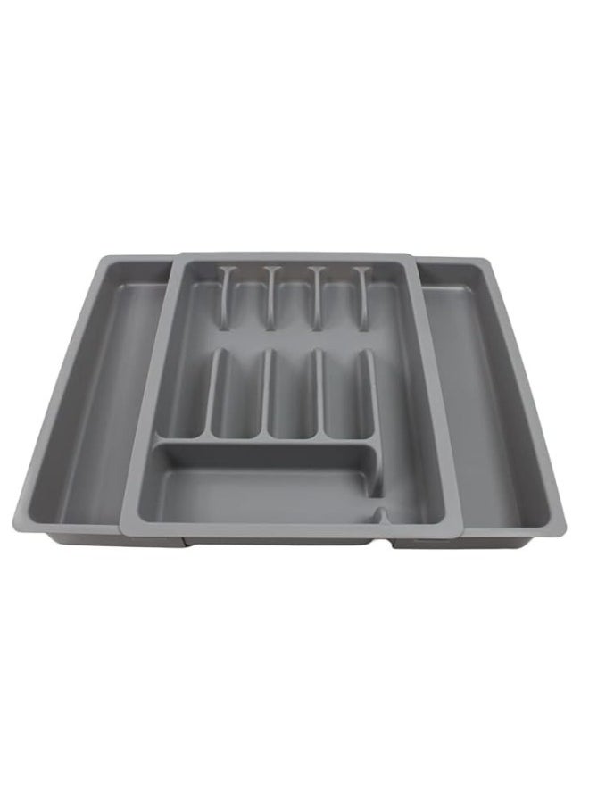 Happy Home Kitchen Drawer Cutlery Organizer Tray - 5 Slot Cutlery Holder Expandable to 7 Slots 50*34cm  - Image 3