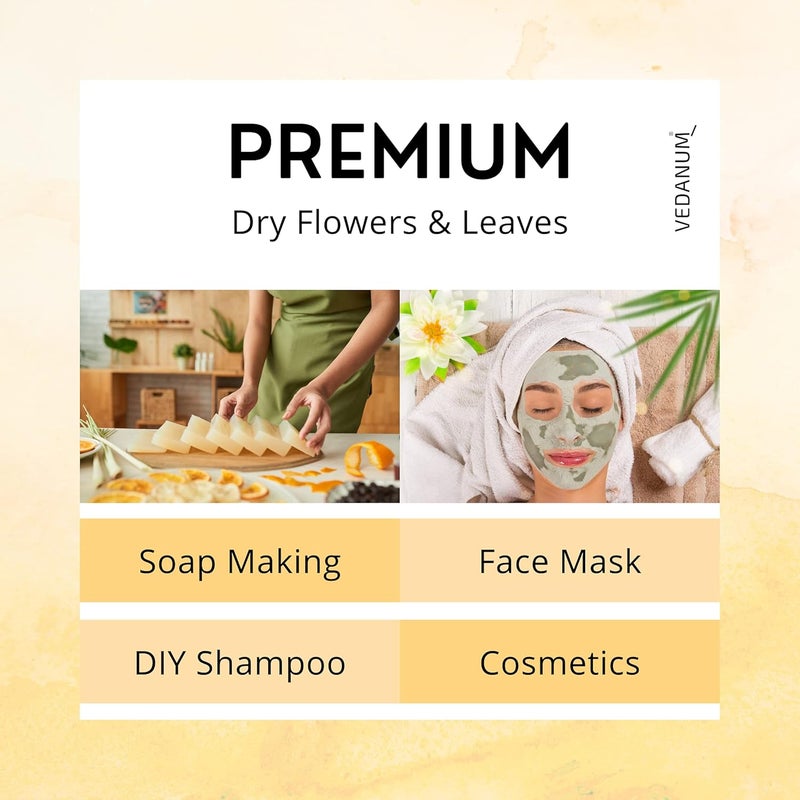 VEDANUM Vedanum Premium Natural Sundried Petals for Hair Care Homemade Oil Soap Making Cosmetics and Skin Care  50 gm  - Image 2