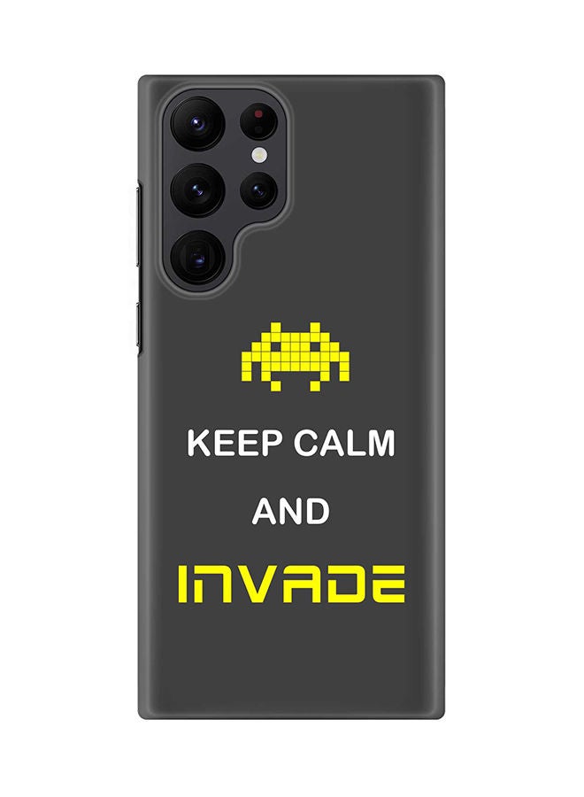 Stylizedd Case for Samsung Galaxy S22 Ultra 5G Snap Case Slim Snap Classic Series Shield Matte Finish Print - Keep Calm And Invade