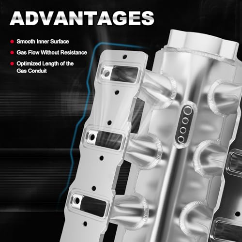 TEMSONE 102MM Intake Manifold Sheet Metal Fabricated EFI with Fuel Rails and Throttle Body & Throttle Position Sensors TPS IAC Compatible with Chevrolet GMC Pontiac LS LS1 LS2 LS6 Silver - Image 5