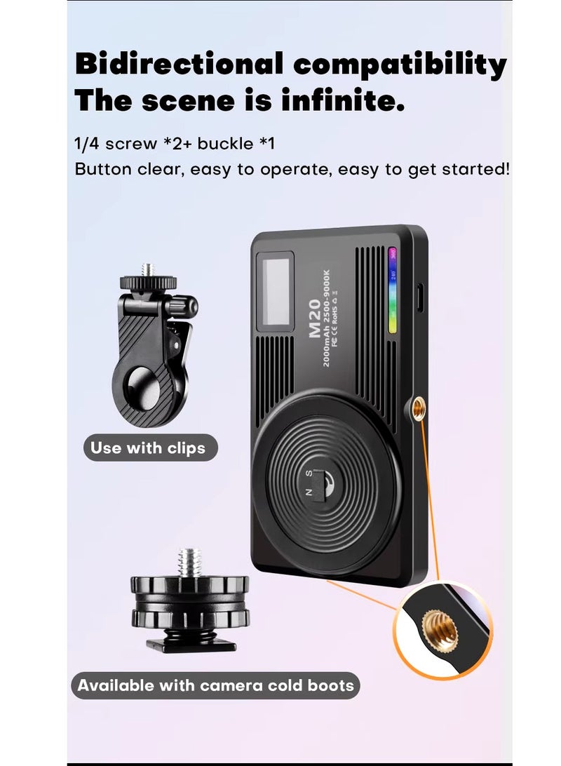 LUZ DE Mobile Camera Universal RGB LED M20 - Black - Image 2