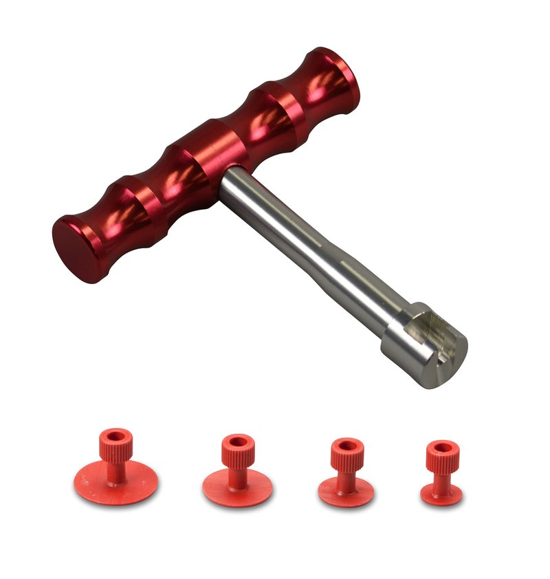 DentMagicTools.com T-Puller Glue Tab Paintless Dent Repair Tension Puller Dent Removal Tool and 4 Glue Tabs Q-12 DentMagicTools.com - Image 1