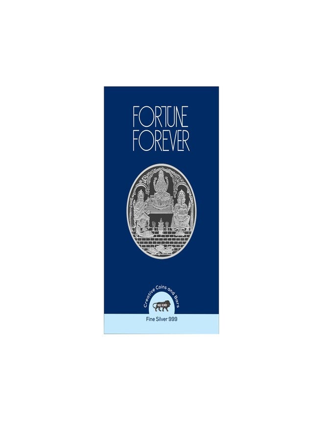 FORTUNE FOREVER عملة فضية نقية من FORTUNE FOREVER، وزنها 2 غرام، تحمل صور لاكشمي، غانباتي، ساراسواتي، تريمورتي، مع ختم BIS، تأتي مع بطاقة تغليف، مثالية كهدية أو استثمار أو في ديوالي أو دانتيراس (نقاء 999) (2 غرام من الفضة). - Image 1