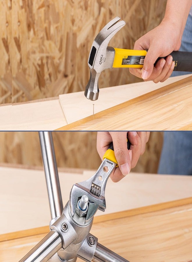 ديلي مجموعة أدوات منزلية من DELI، مكونة من 355 قطعة، مع حقيبة تخزين مفتوحة بعرض 14 بوصة، باللون الأصفر - Image 5