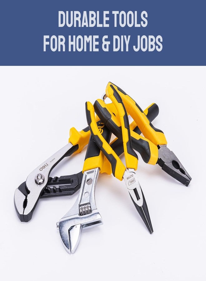 ديلي مجموعة أدوات منزلية من DELI، مكونة من 355 قطعة، مع حقيبة تخزين مفتوحة بعرض 14 بوصة، باللون الأصفر - Image 4