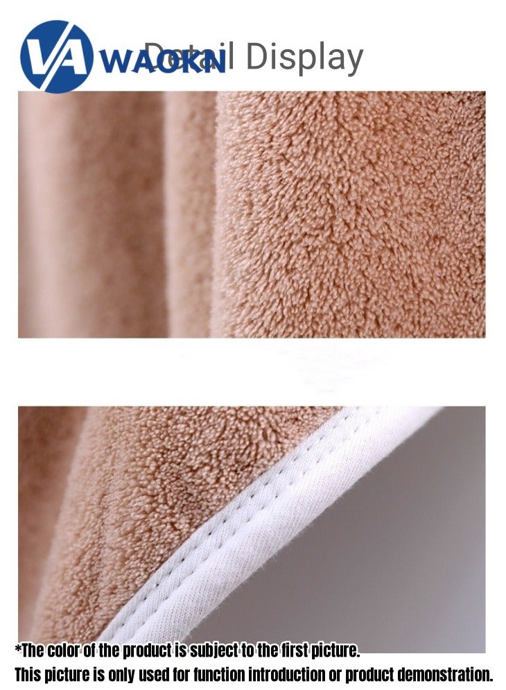 WAOKN 4-pack towel coral fleece soft no linting face towel  set solid color thickened enlarged soft absorbent face towel household adult children face wash towel - Image 5