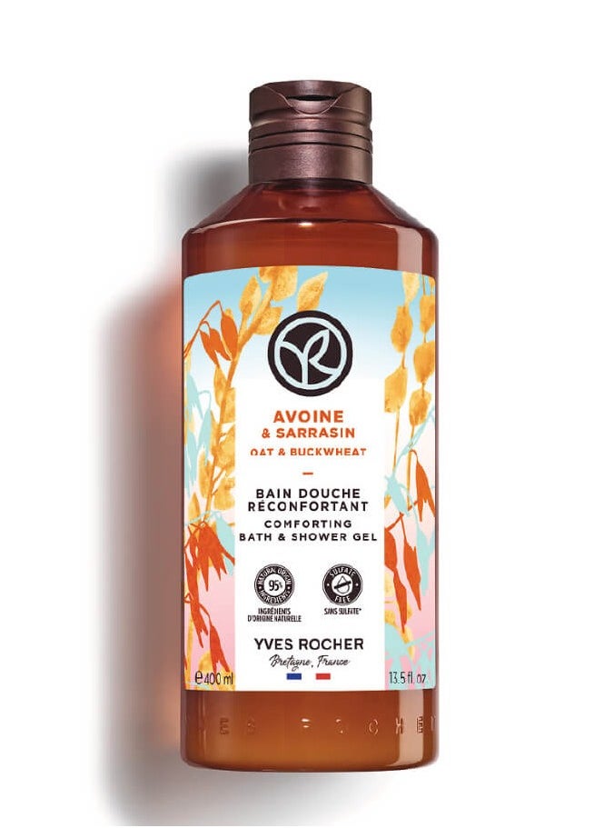 Yves Rocher Oat & Buckwheat Comforting Bath & Shower Gel 400ml  - Image 1