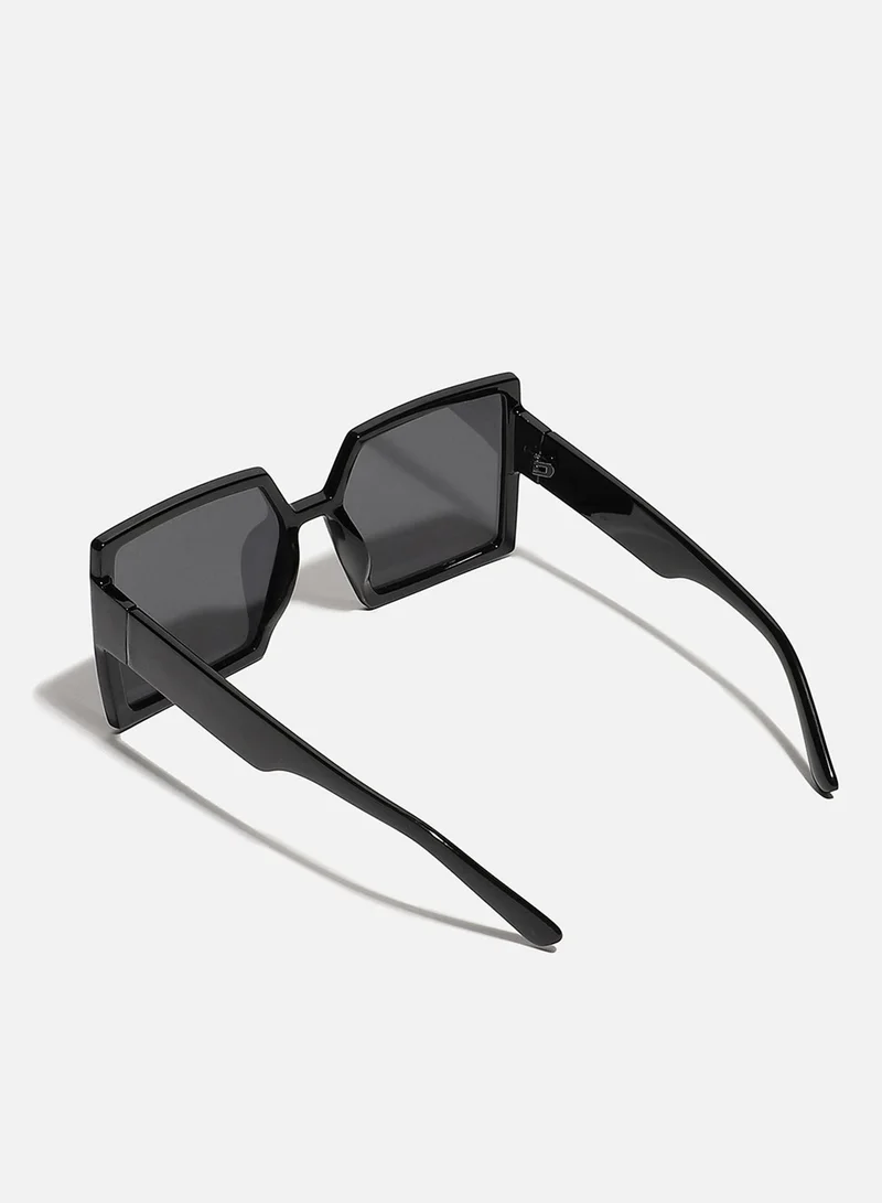 Haute Sauce Tinted Lens Black Frame Oversized Sunglass