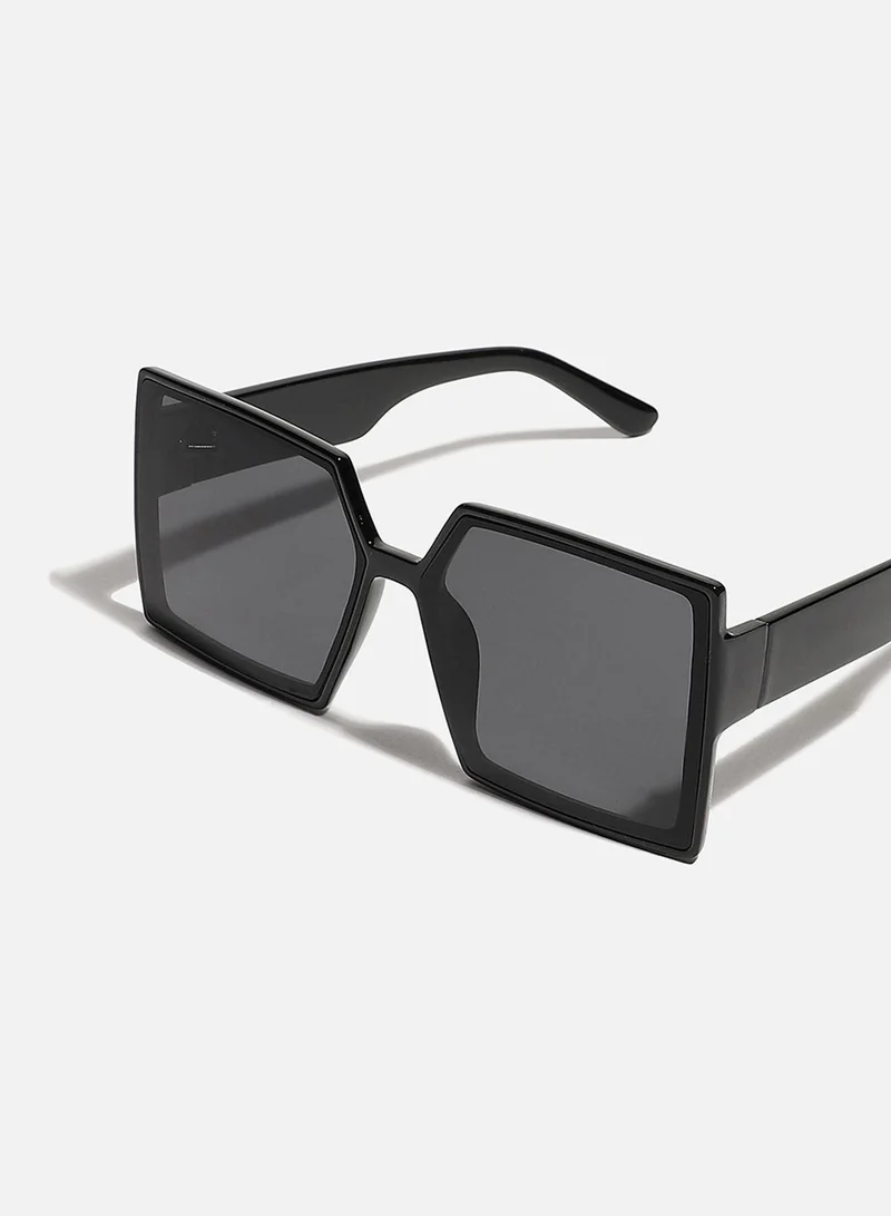 Haute Sauce Tinted Lens Black Frame Oversized Sunglass