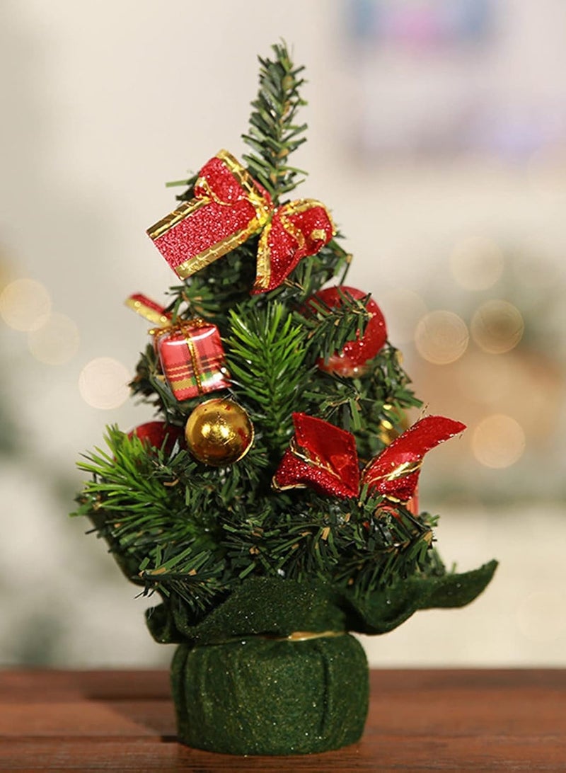 LOOPITYS 20cm mini Christmas decoration tree for Christmas Day shopping mall decorations, desktop ornaments, small trees, mini Christmas trees, decorating Christmas trees, mini Christmas decorations, suitable for Christmas home decoration, desktop ornaments, Christmas gifts, - Image 5