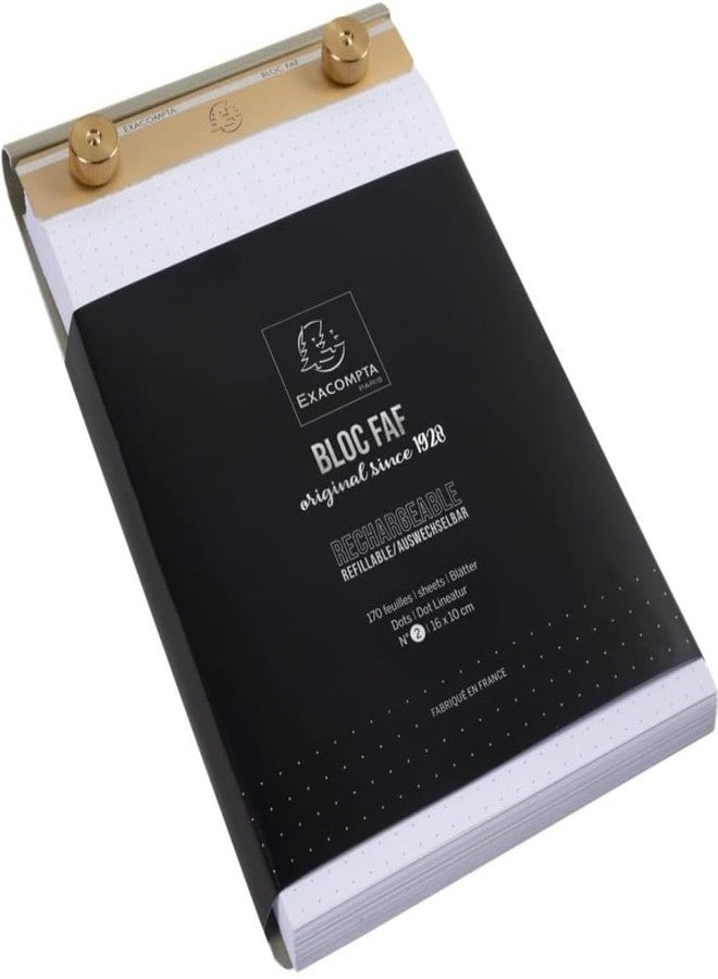 Exacompta FAF Metal Desk Pad for Home or Office, 200 White 70g Micro-Perforated Sheets, Blank or Dots. Non-Slip Backing, Three Sizes. Refills Available. - Image 3