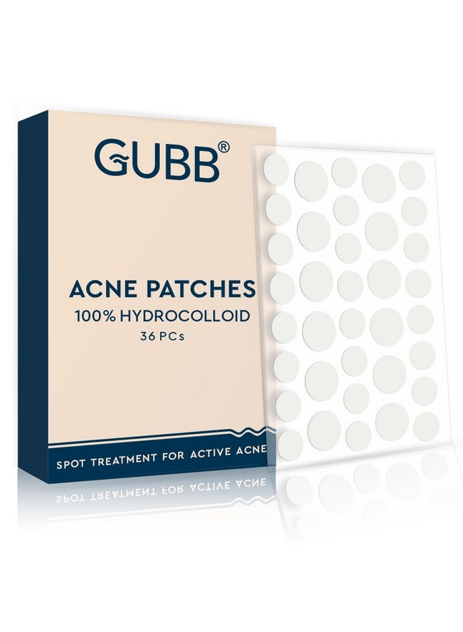 GUBB GUBB Acne Pimple Patches - Invisible Facial Stickers cover with 100% Hydrocolloid, Pimple Patches for Face, Acne Patches for Face (36 Pieces)  - Image 1