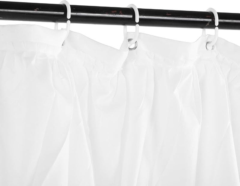 White Shower Curtain 10 Layer Ruffled Hem Transparent Mesh Retro Bohemian Bathroom Decor 70 9x70 9 Inches - Image 5