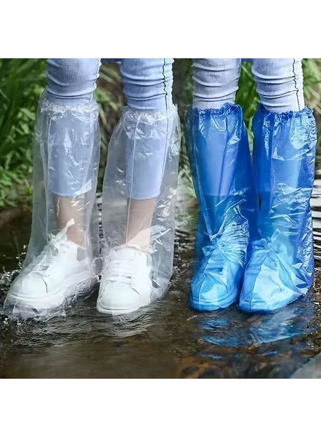 Transparent Disposable Shoe Covers 2 Pairs Outdoor Wear Resistant Rain Foot Protection - Image 2