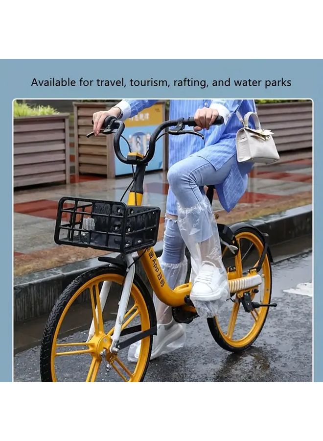 Transparent Disposable Shoe Covers 2 Pairs Outdoor Wear Resistant Rain Foot Protection - Image 4