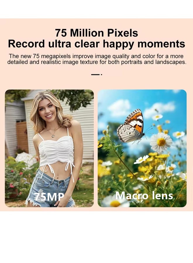 Makrystorm 5K Digital Camera, 75MP Camera Digital for Photography, Point and Shoot Camara with 64GB Micro SD Card, 18X Digital Camera with 2.8" 180° Flip Screen, Vlogging Camera for Beginner Gift - Image 3