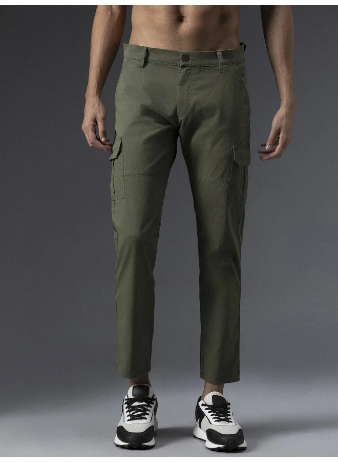 HIGH STAR Men’s Regular Fit Light Olive Trousers – Classic and Versatile