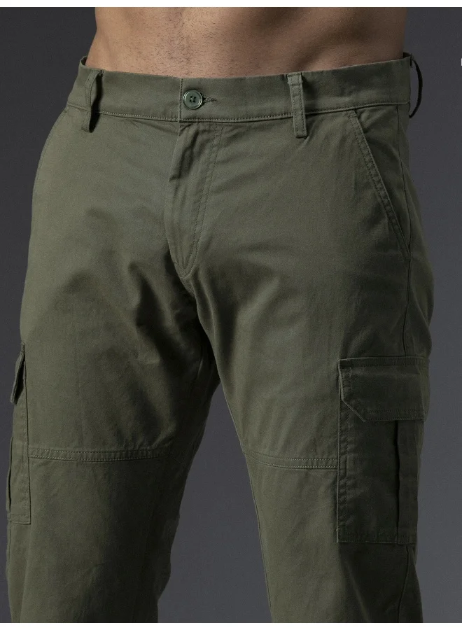 HIGH STAR Men’s Regular Fit Light Olive Trousers – Classic and Versatile
