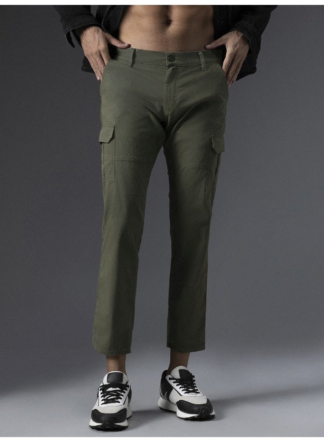 HIGH STAR Men’s Regular Fit Light Olive Trousers – Classic and Versatile - Image 2