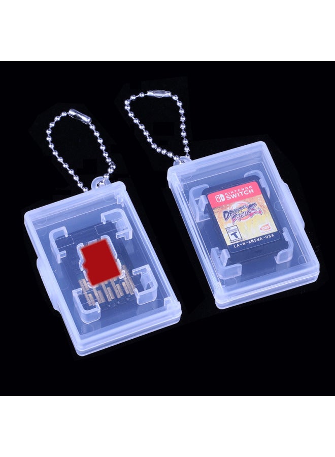 Nintendo Switch Game Card Case OLED Card Storage Box TF Memory Card Storage 64,48,24,4 Single Card-Product Color:Transparent White-Model:Medium Single Card Box B (can Hold 1 Game Card And 1 Tf Memory Card)  - Image 1