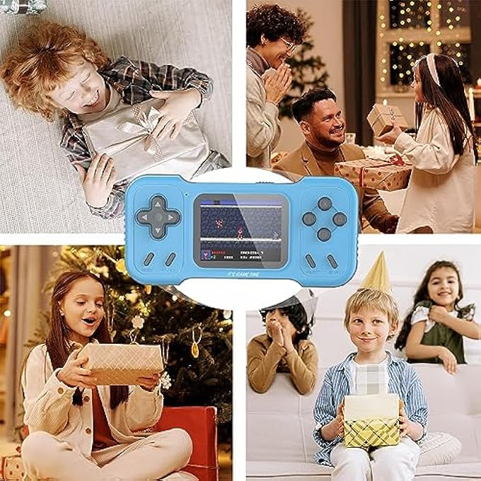 HANDHELD RETRO GAME CONSOLE FOR KIDS ADULTS, , BUILT-IN 500 GAMES, 3.0" FT HD COLOR SCREEN, AV OUTPUT, DUAL 3D JOYSTICKS, PROTABLE VIDEO GAME CONSOLE AS GIFT FOR BIRTHDAY - Image 3