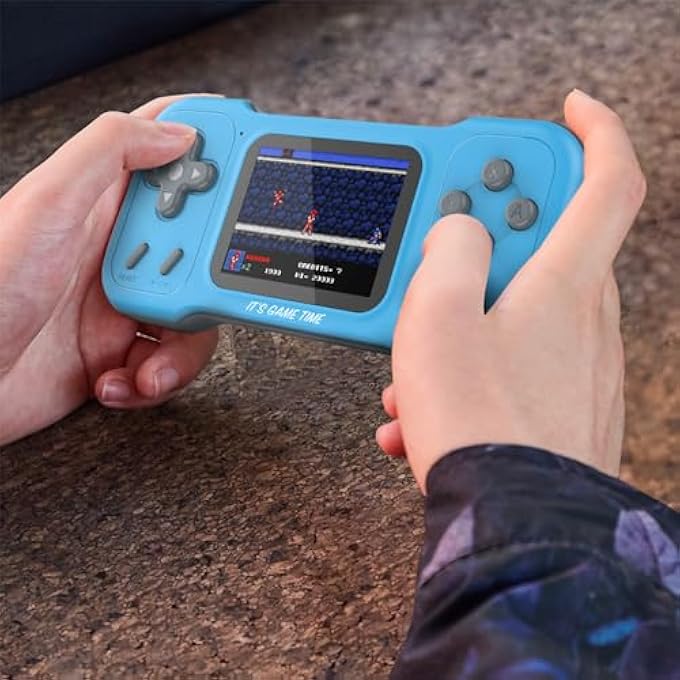 HANDHELD RETRO GAME CONSOLE FOR KIDS ADULTS, , BUILT-IN 500 GAMES, 3.0" FT HD COLOR SCREEN, AV OUTPUT, DUAL 3D JOYSTICKS, PROTABLE VIDEO GAME CONSOLE AS GIFT FOR BIRTHDAY - Image 4