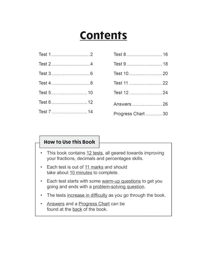 KS2 Year 5 Maths 10-Minute Tests: Fractions, Decimals & Percentages - Image 3