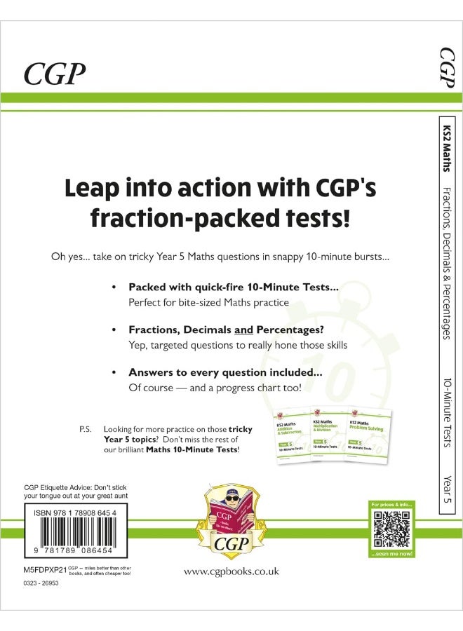 KS2 Year 5 Maths 10-Minute Tests: Fractions, Decimals & Percentages - Image 2