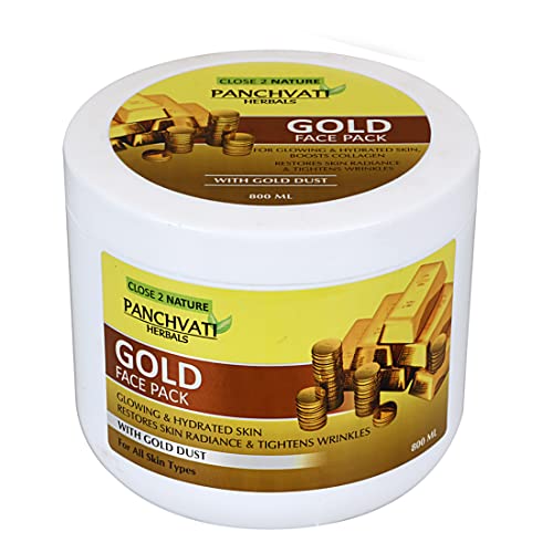 Panchvati Herbals Regular Gold Face Pack | Maintains Skin Elasticity & Brightness Up Face - 800 ml - Image 2