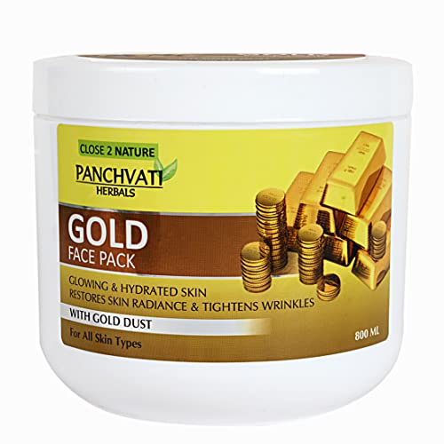 Panchvati Herbals Regular Gold Face Pack | Maintains Skin Elasticity & Brightness Up Face - 800 ml - Image 1