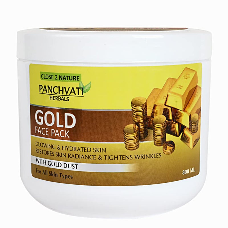 Panchvati Herbals Regular Gold Face Pack | Maintains Skin Elasticity & Brightness Up Face - 800 ml - Image 5