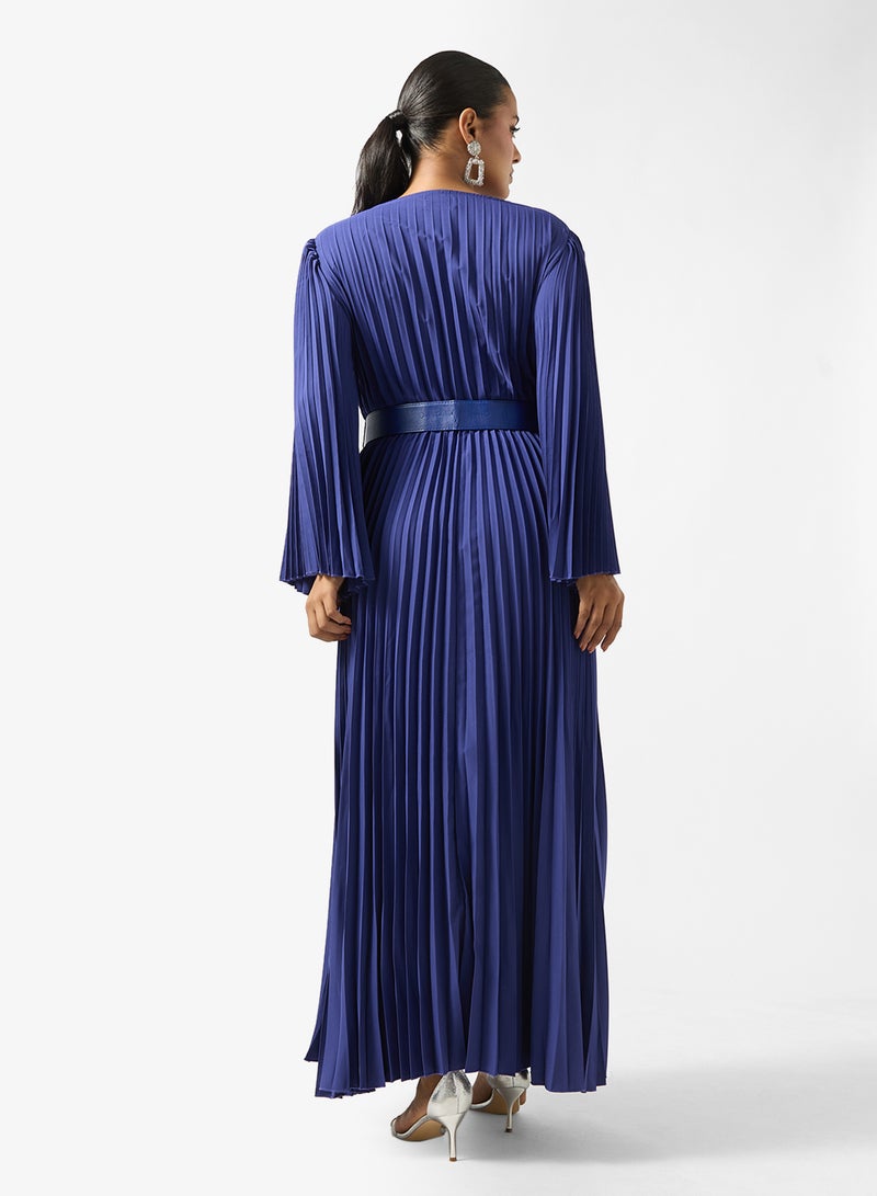 Ella Plus Belted Dress With Pleats - Image 2