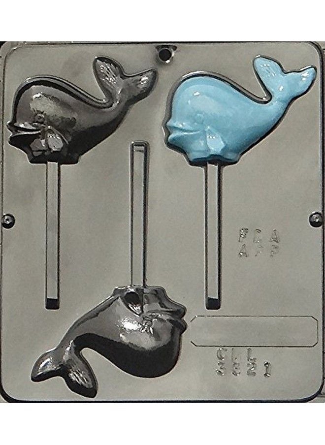 Candy Molds N More - Nautical Whale Lollipop Chocolate Candy Mold 3321 - Image 1