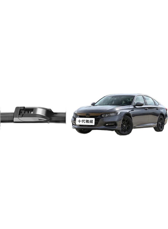 YITU Honda 10Th Generation Accord Dedicated Frameless Wiper Blades, 10Th Generation Accord Wipers, Accord 10Th Generation Wipers, Original Size Car Wiper Blades (1 Pair), A-Grade Rubber Strip - Image 2