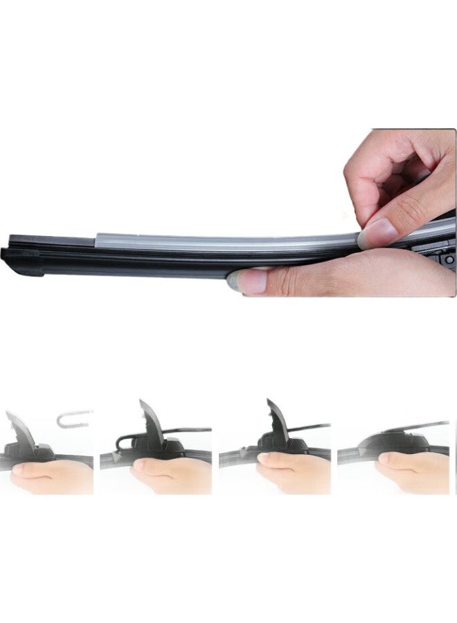 YITU Honda 10Th Generation Accord Dedicated Frameless Wiper Blades, 10Th Generation Accord Wipers, Accord 10Th Generation Wipers, Original Size Car Wiper Blades (1 Pair), A-Grade Rubber Strip - Image 1
