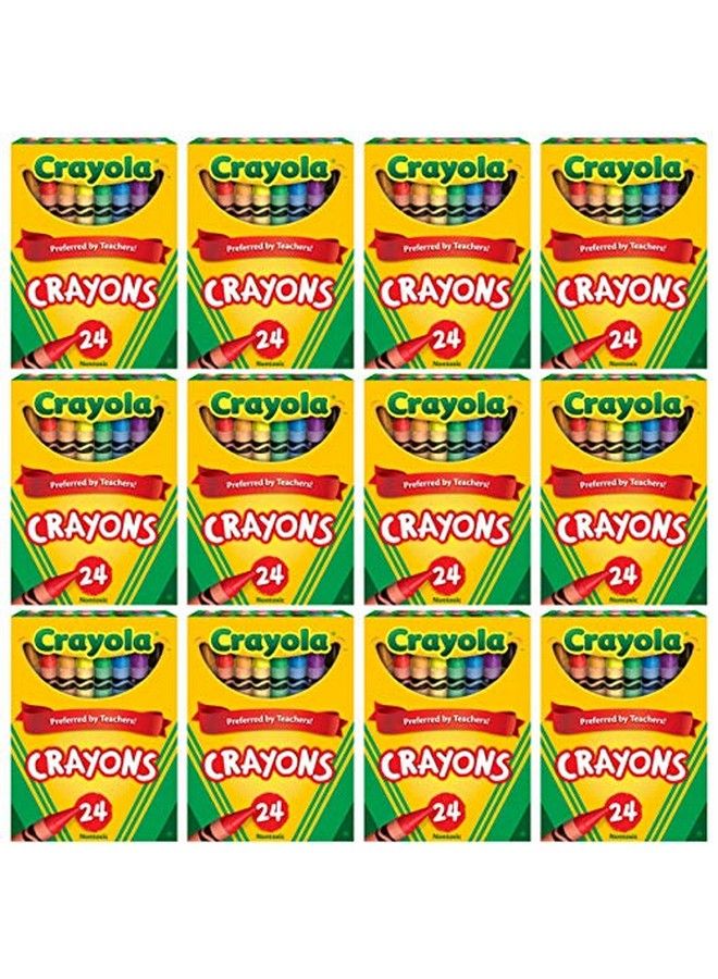 Crayola Crayons Bulk 12 Packs Of 24 Count Crayons School Supplies Assorted Colors - Image 1