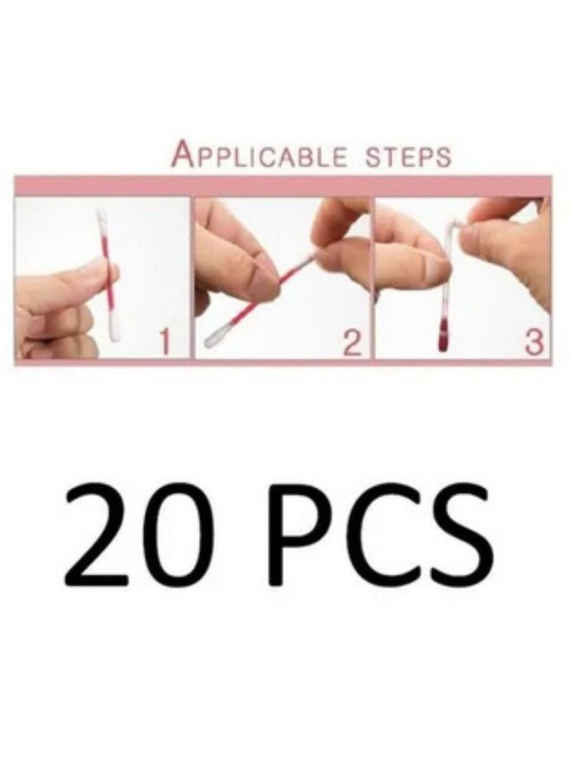 Tattoo Lip Stain Tattoo Lipstick Cotton Swab 20 Pcs Purple