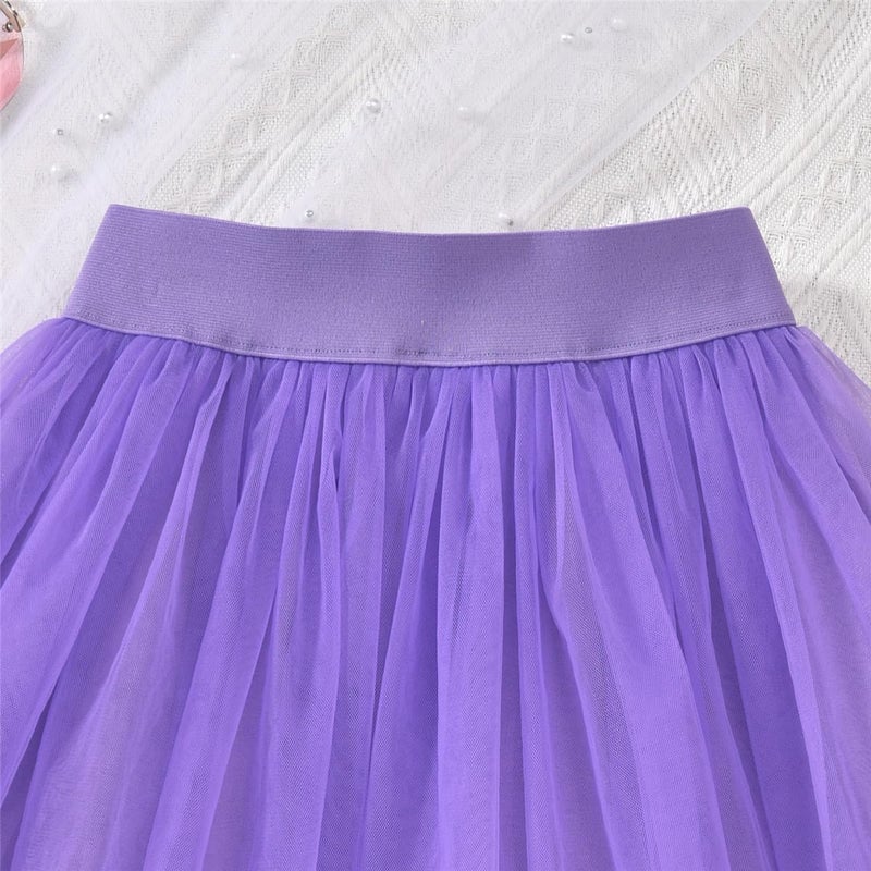 CPEI 4th Birthday Outfit Girl,4 Year Old Fourth Four Shirt Skirt Outfit for Toddler Girls (Purple, 4T) - Image 4