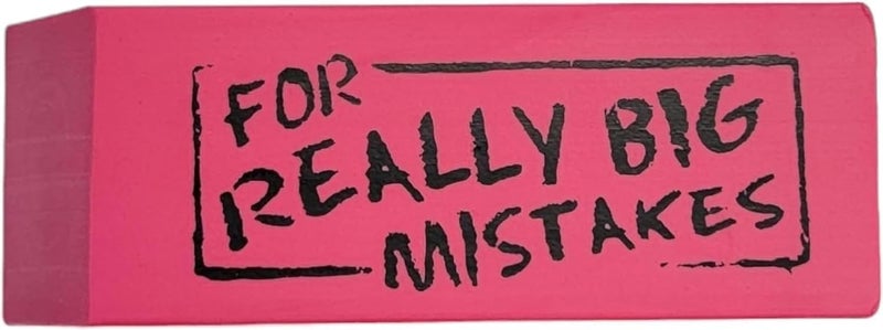 Rhode Island Novelty Giant Pink Eraser for Big Mistakes - Image 1