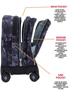Wires 3 Piece Kids School Trolley Bag laptop compartment 8 Wheels With Lunch bag & Pencil Case  - Image 4