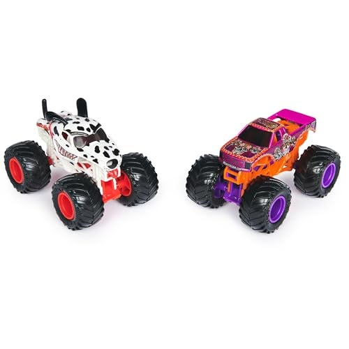 Monster Jam, Official Dalmatian Vs. Calavera Die-Cast Monster Trucks, 1:64 Scale, Kids Toys for Boys Ages 3 and up - Image 2