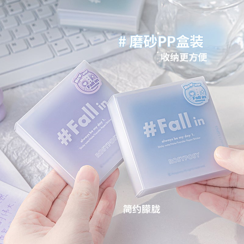 Rosyposy Soft Gill Blue Ins Gradient Sulfuric Acid Paper Boxed Notes Fall In Multifunctional Notes 4 - Image 2