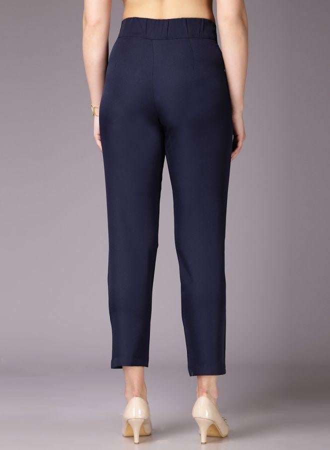 Freehand Women Regular Fit Solid Mid-Rise Pleated Pants - Image 2